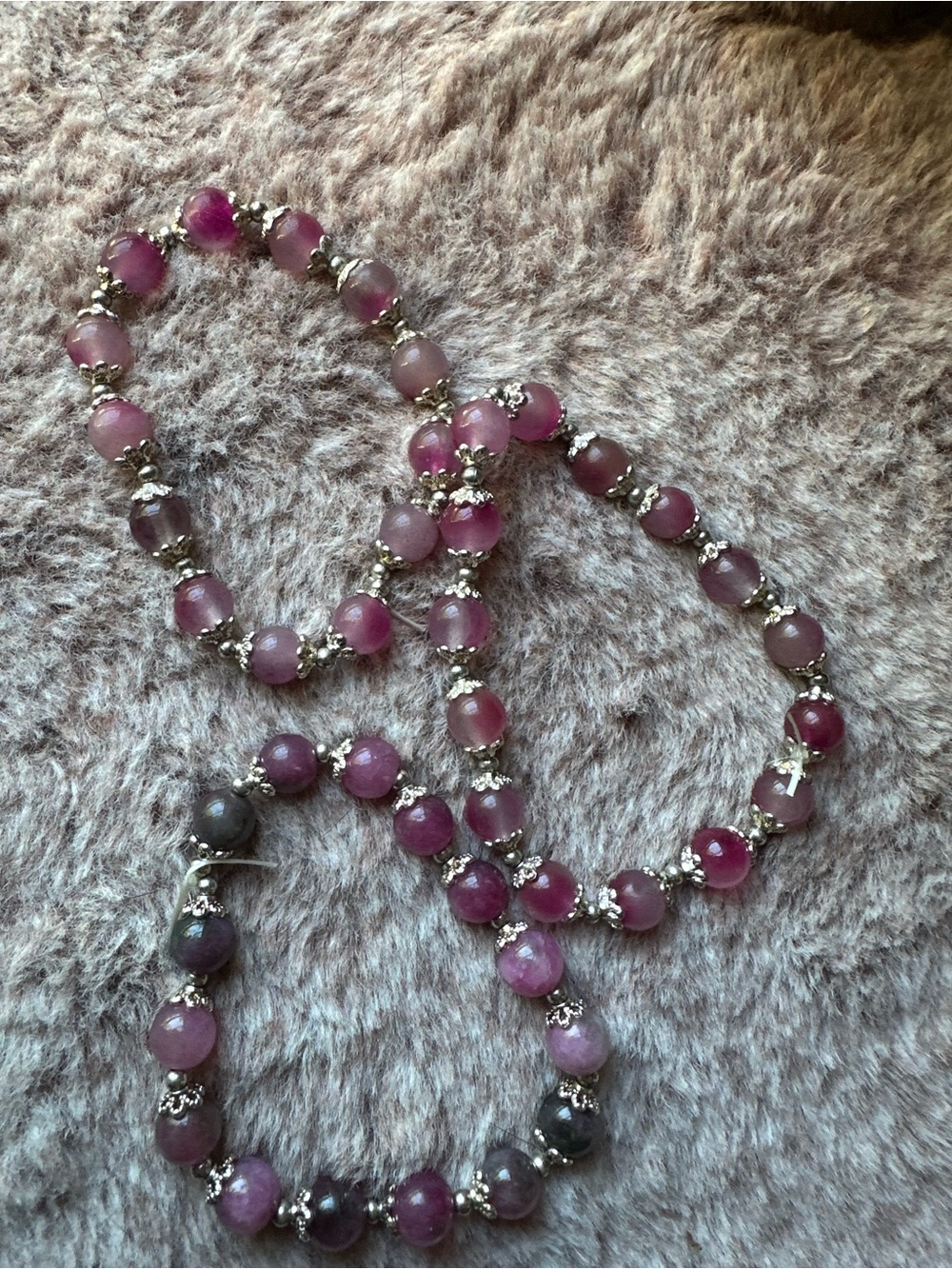 3 piece amethyst bracelet set
